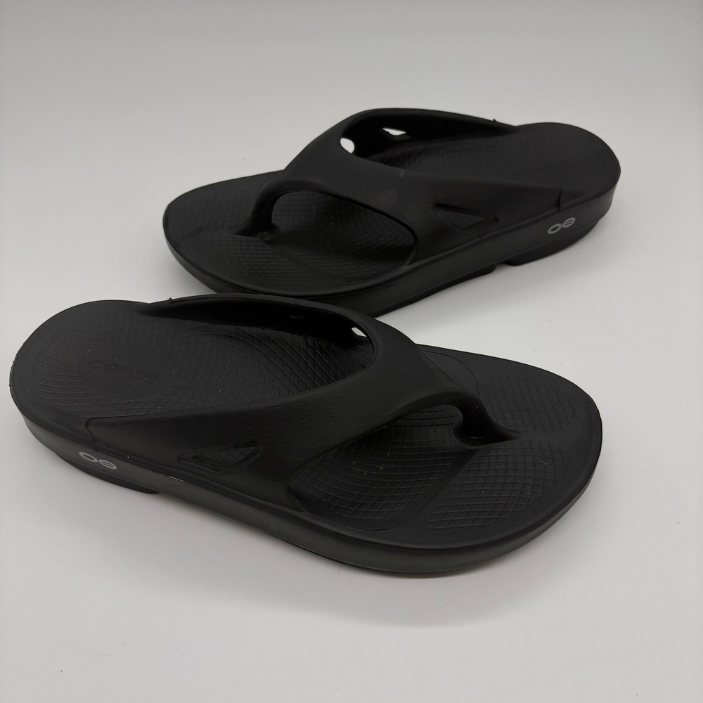 Oofos OOriginal Flip Flop Sandals Women's Size 8 Black Comfort Foam Casual